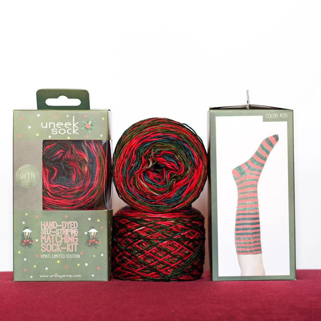 Uneek Sock Kit | Holiday Limited Edition | Self Striping Sock Kit