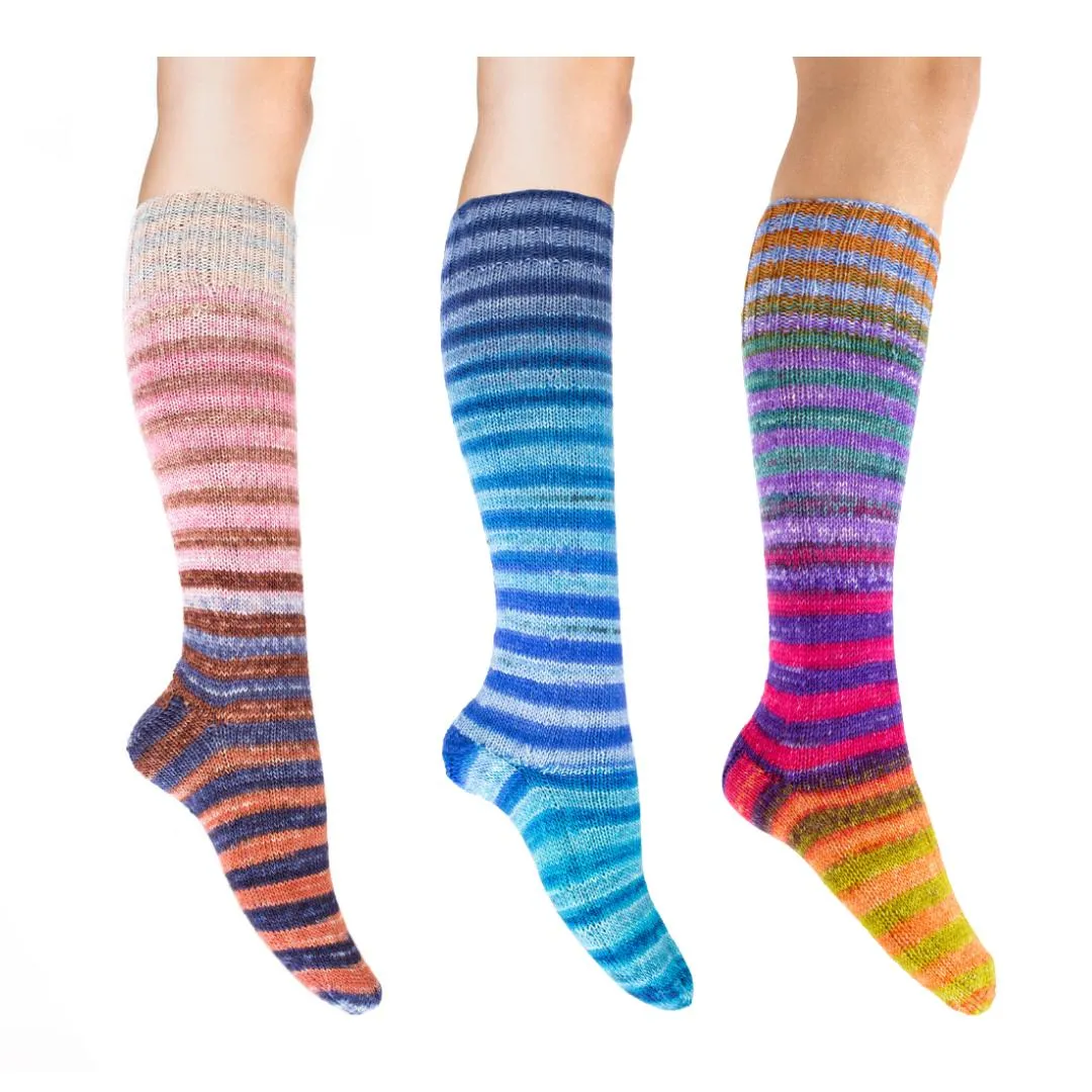 Uneek Sock Kits | 20 Unique Color Combinations | Self Striping Sock Kits