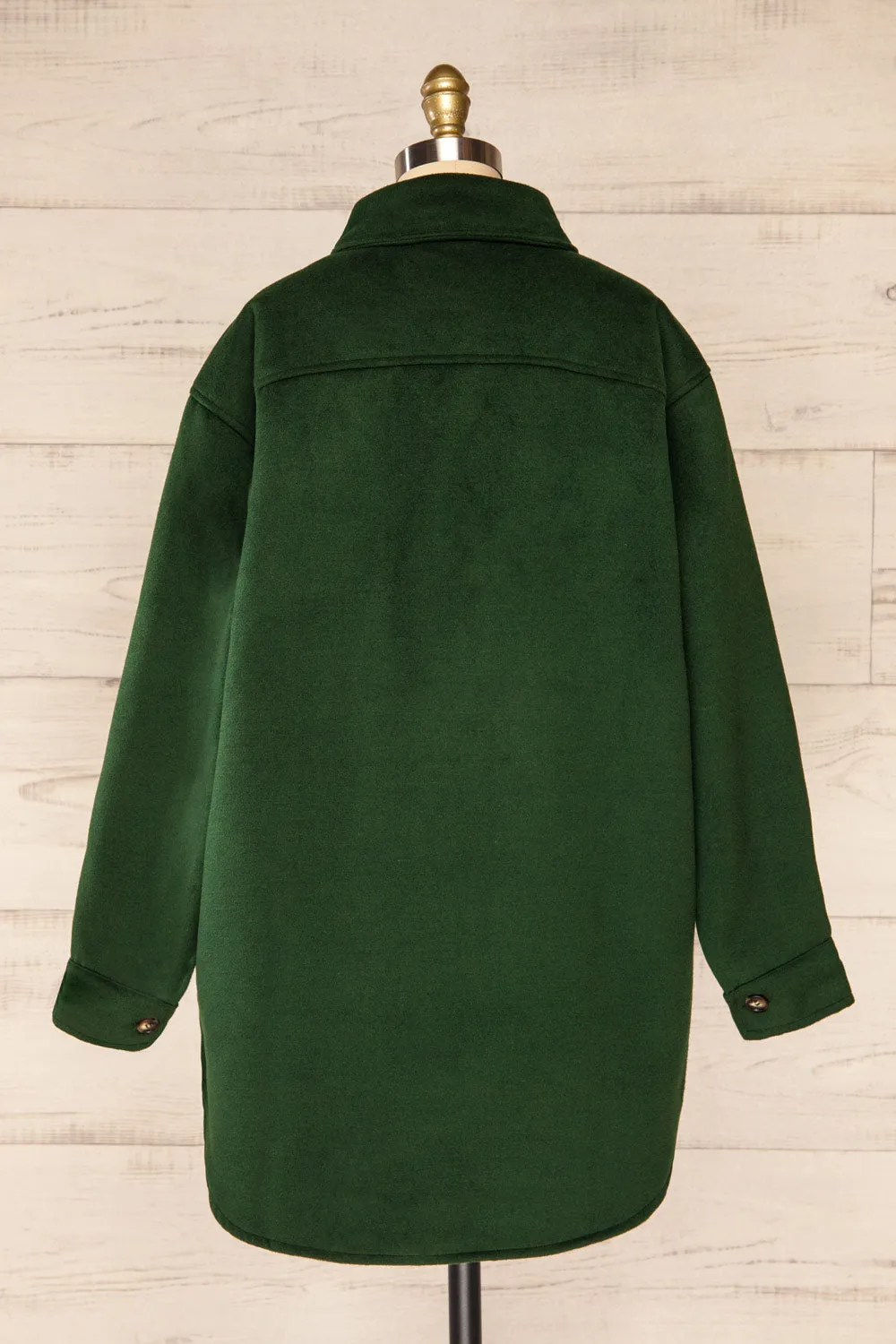 Vaagen Forest | Oversized Velvet Shirt Jacket w/ Pockets