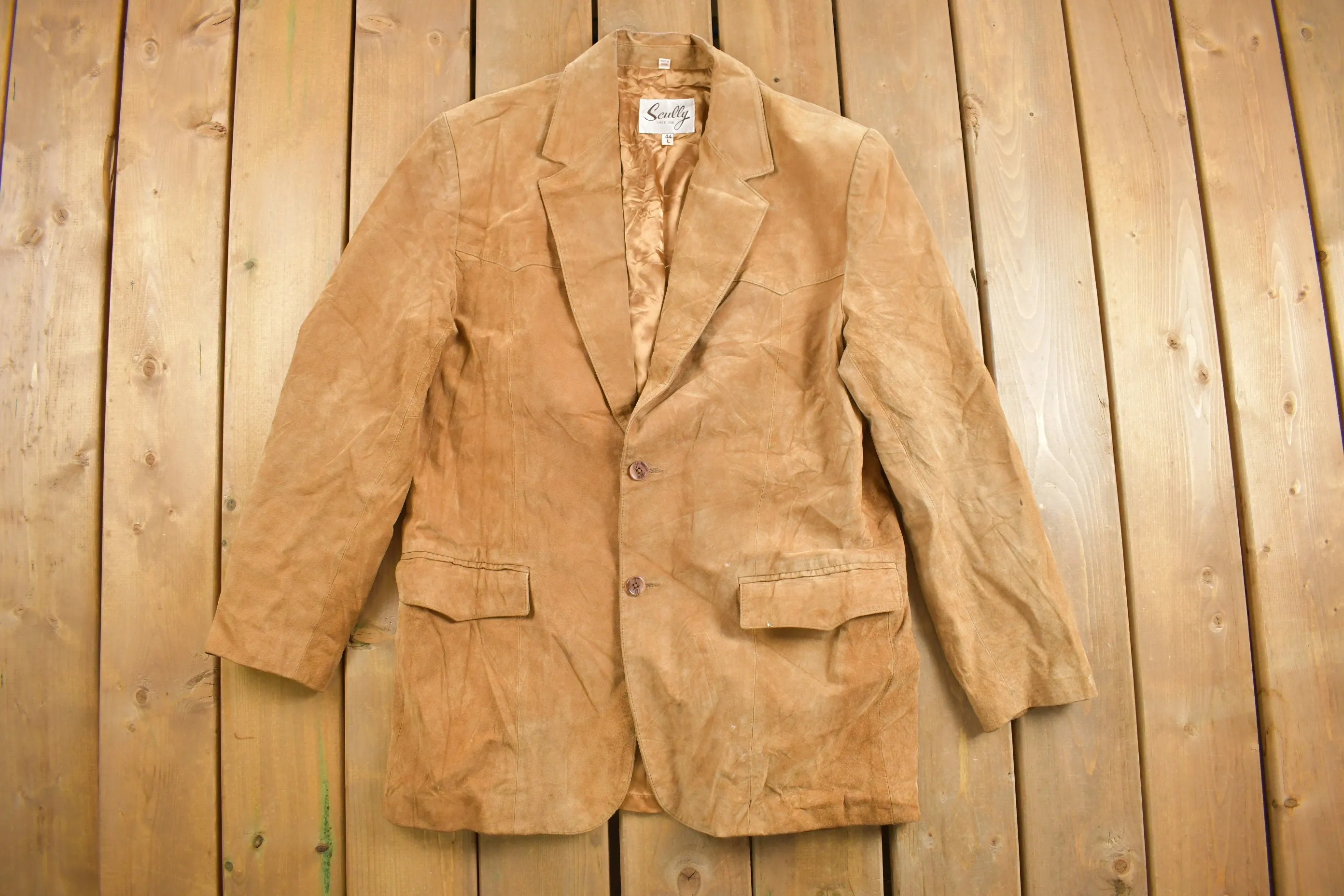 Vintage 1990s Scully Suede Leather Blazer