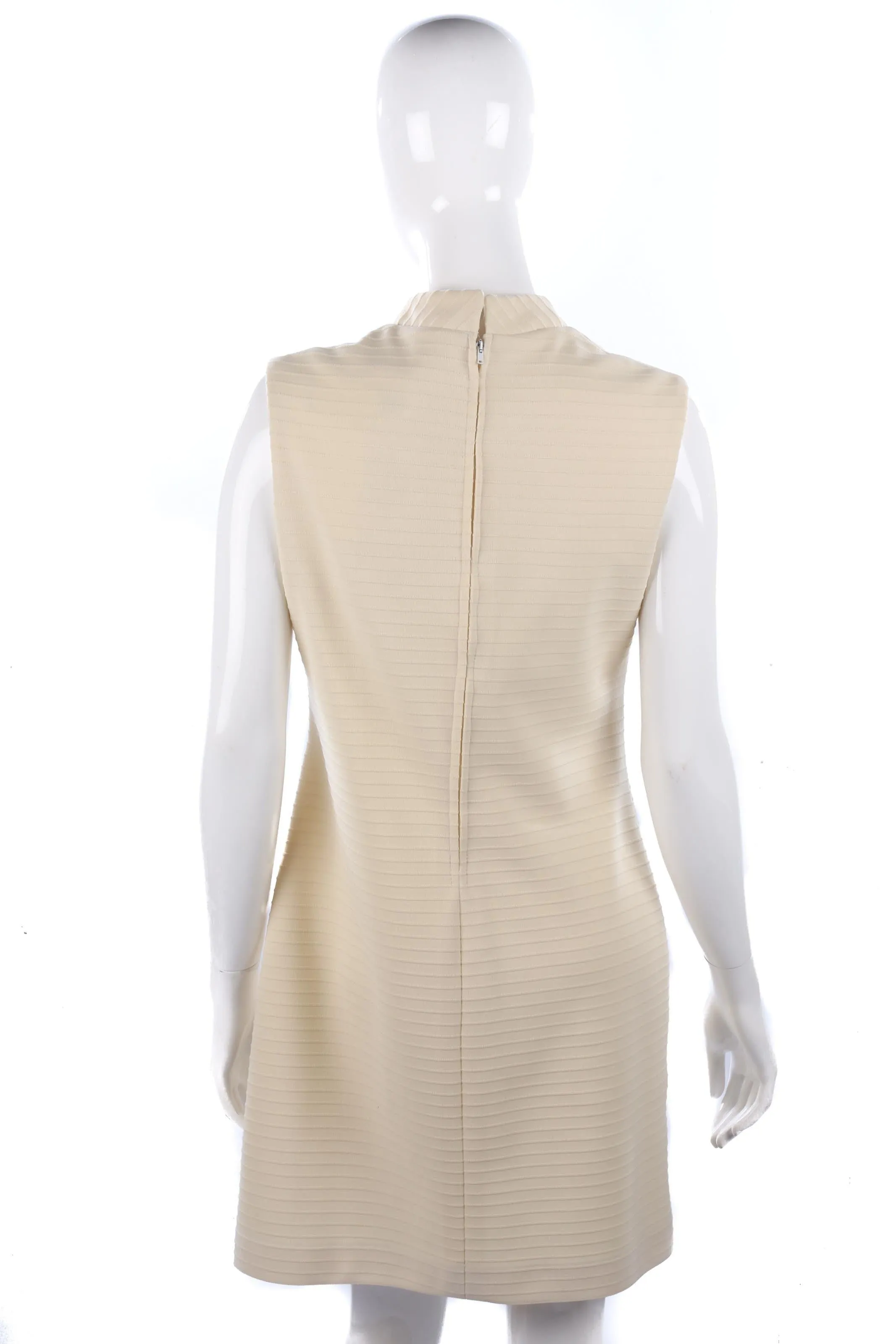 Vintage Dumarsel 1960's cream dress size M