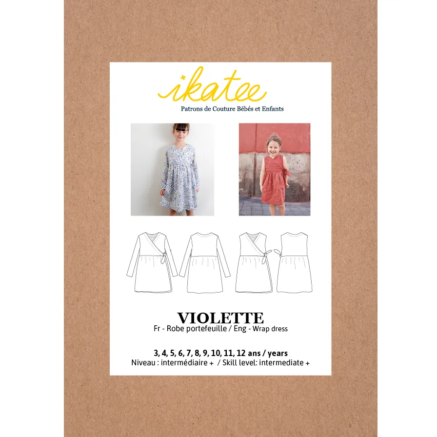 VIOLETTE dress - Girl 3/12Y - Paper Sewing Pattern