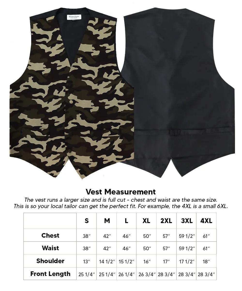 Vittorio Farina Men's Kente Satin Vest and Bow Tie Set