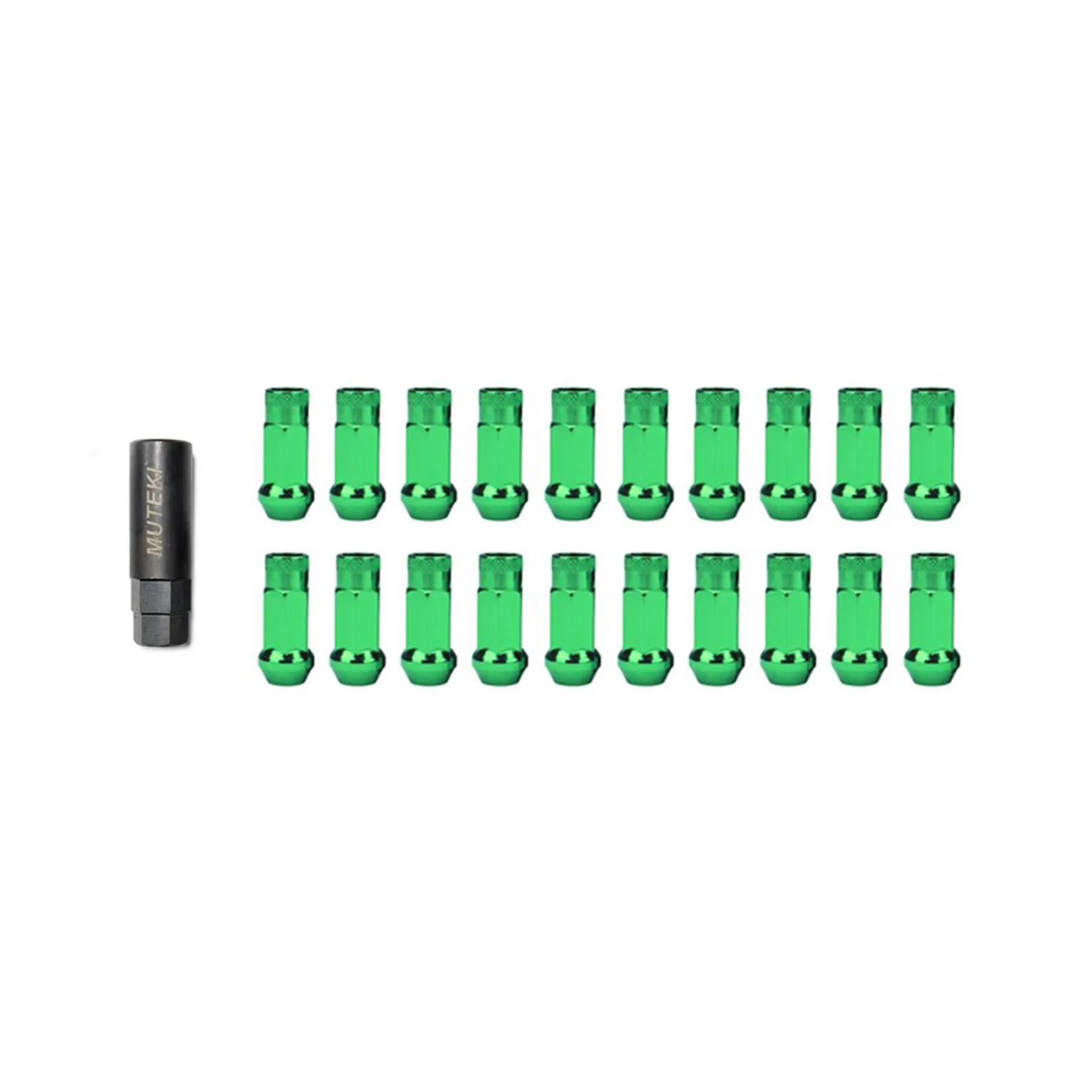 Wheel Mate Muteki SR48 Open End Lug Nuts - Green 12x1.25 48mm (whm32905G)