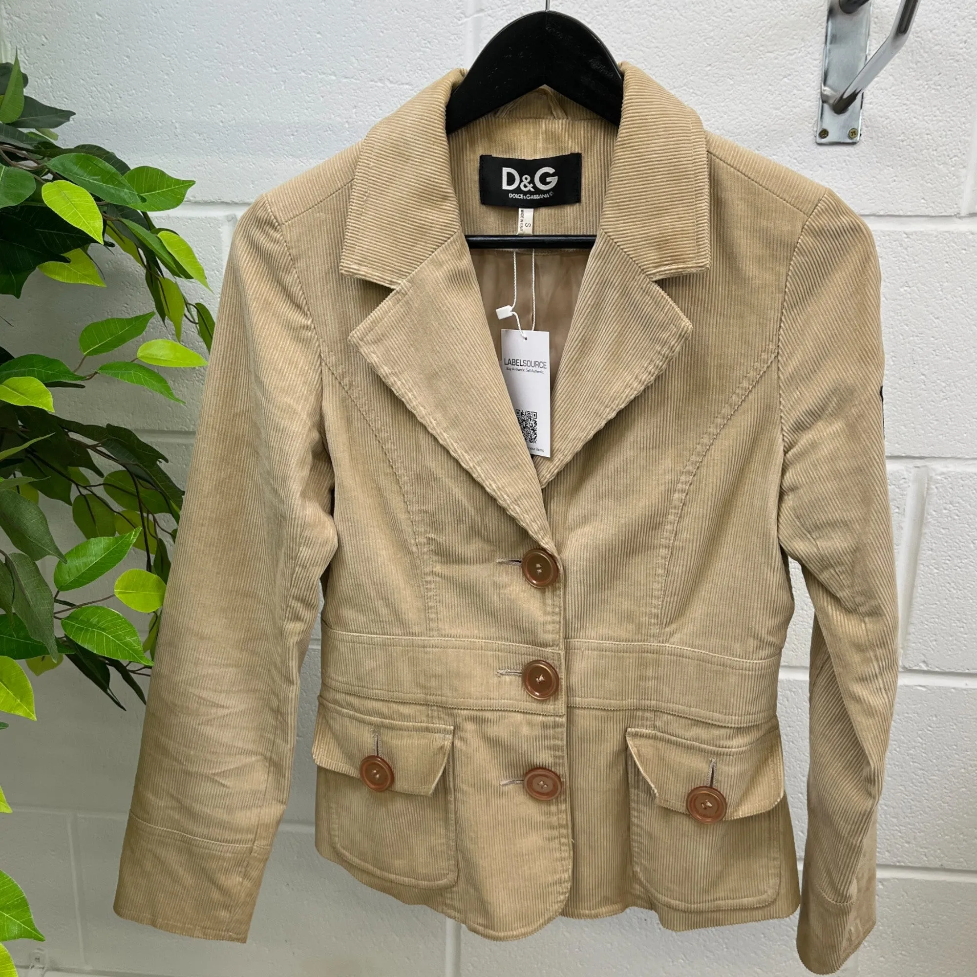 Women's Corduroy Jacket Beige Size S