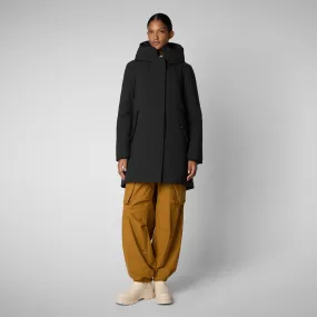 Women's hooded parka nellie in black